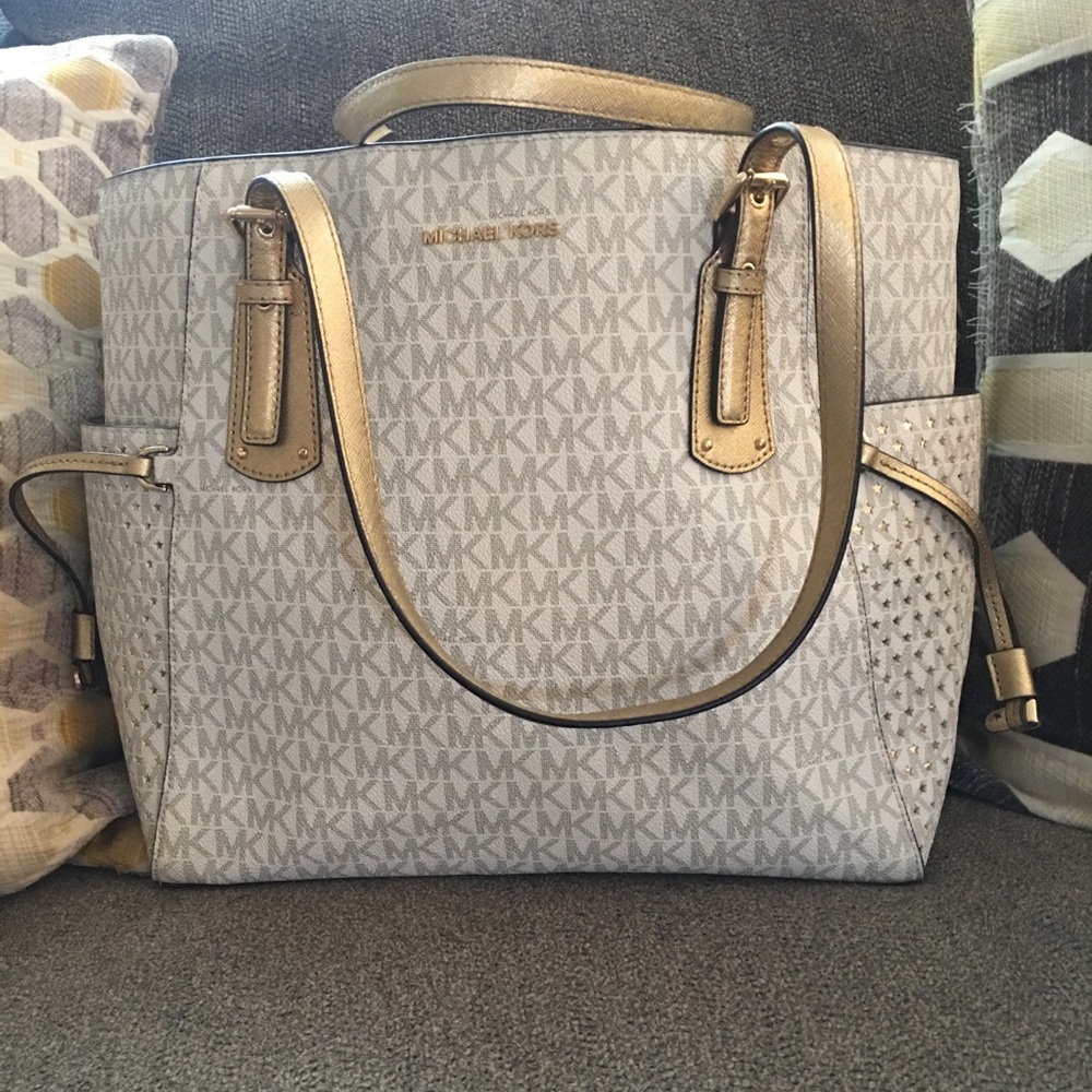 Michael Kors Monogram Handbag Tote vanilla
